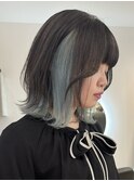 結べるボブ/インナーカラー/外ハネボブ 茶屋町