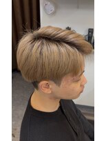 アンサ 長岡天神店(ANSA)&nbsp;ワンブリーチ×透明感ミルクティーブラウンの束感ショート