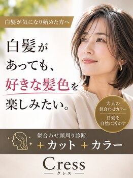 クレス(Cress)の写真/白髪があっても、好きな髪色を楽しみたいかた!白髪が気になり始めた方へ!