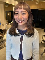 ソラス 緑地公園店(SOLAS)&nbsp;オリーブベージュ/wカラー/ミディアムヘア/ヘアスタイル