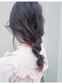 ラベンダーカラーとゆるアレンジ
