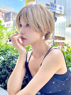 ジエクト 本店(The Ect) ★◎斜めバンググレージュカラーシルキーベージュデザインカラー