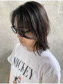 韓国風ミディアム顔周りレイヤースタイル/簡単スタイリング