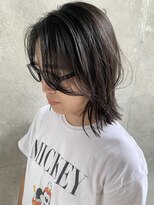 デューヘアー(due hair) 韓国風ミディアム顔周りレイヤースタイル/簡単スタイリング