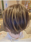 ハイライト/白髪ぼかし/ショート