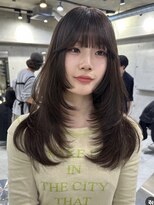 サイン 渋谷(SIGN)&nbsp;韓国ヘアイメチェンハッシュカット似合わせカットレッドブラウン