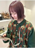 【ダブルカラー】透け感たっぷりピンク