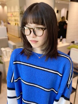 ステア ケース(stair case) 韓国ミディアムレイヤー前髪カット髪質改善トリートメント