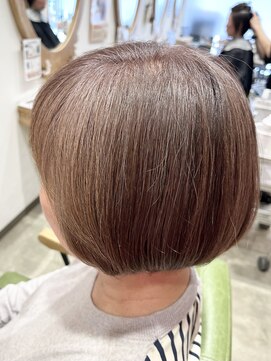 チャンプ 小阪店(Champ) 【Champ小阪店】魅せるグレイヘア★朝が楽ちん！美髪矯正ボブ