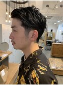 【CRAFT渡邉】メンズショート バーバー風アップバング パーマ