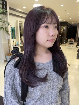 プランタン フォー ヘアー(printemps FOR HAIR) __ピンクラベンダー__レイヤーカット__ブリーチカラー
