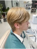 ブロンドベージュ×ナチュラルマッシュ