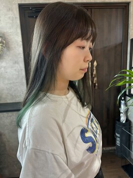 アイビーヘアー(iB HAiR) インナーカラー/ミディアム/ツヤ髪