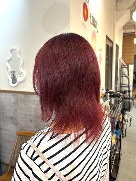 ラック 津田沼(LUCK) ワインレッド/ダブルカラーインナーカラーケアブリーチ