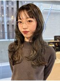 【徳岡】ロングレイヤー　ウルフ　暗髪　ハッシュカット