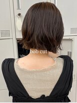 パークレーン アイス イヴェン(park lane ICI yeven)&nbsp;ブリーチなし切りっぱなしボブミディアムレイヤーボブ夏カラー