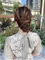 ハープット 府中けやき並木店(HearPut)&nbsp;結婚式/ヘアセット/ゆるふわ/カジュアル/ルーズアレンジ/美髪
