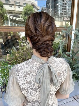 ハープット 府中けやき並木店(HearPut) 結婚式/ヘアセット/ゆるふわ/カジュアル/ルーズアレンジ/美髪