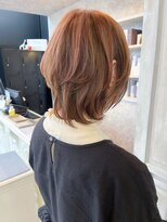 キャアリー(Caary)&nbsp;20代30代40代極細ハイライト艶髪オレンジベージュレイヤーミディ