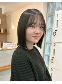 ぱつっとボブ×ネイビーグレージュ【Emma】【now as.明石】