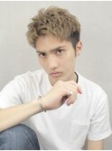 ツーブロック短髪グレーベージュオーガニックカラー_1241