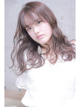 カシュカシュ(cache cache) cache☆ピンクベージュセミロングスタイル★