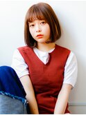 ☆アッシュブラウンワンカールボブ☆navile表参道