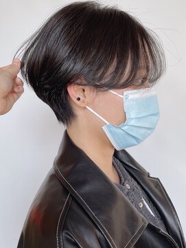 モリオフロムロンドン 原宿本店(morio from London) 【morio 原宿】大人黒髪ハンサムショート センターパート