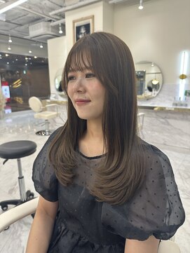 シェノン サントル(CHAINON CENTRE) 前髪/マチルダボブ/ピンクベージュ/インナーグレージュ