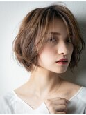 艶髪ミルクティーアッシュひし形ショートボブt大宮20代30代40代