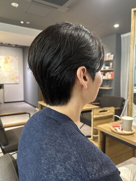 ノラ ギンザ(NORA GINZA) ダウンパーマニュアンスパーマセンターパートコンマヘア髪質改善