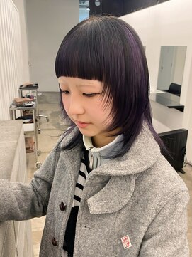 ココ 本八幡(KOKO) □＃裾カラー＃レイヤーカット#ウルフ#エンドカラー#紫