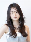 ロングレイヤー/20代30代大人かわいい/オリーブブラウン