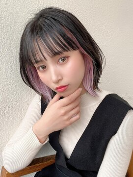 ラルユー 金山(LallYou) 後れ毛が可愛い顔周りレイヤー/ナチュラルアッシュ/顔周り