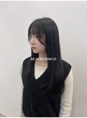 【韓国ヘア/レイヤーカット/ブルーブラック】