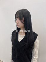 ビーヒアナウ N゜03 金沢駅西店(BE HERE NOW) 【韓国ヘア/レイヤーカット/ブルーブラック】