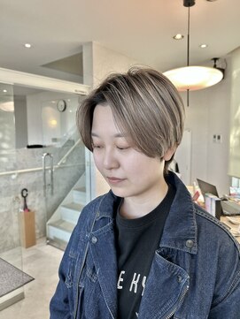 プレデフリュー 北白川本店(PUREE de FLEURS) ナチュラルボブ前髪ありイメチェン20代30代40代50代ショートボブ