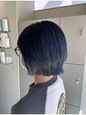 【EIGHT 豊崎】お客様スタイル_ボブレイヤーネイビーブルー