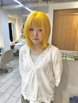 テトラ バイ ネオリーブ 横浜西口店(tetra by neolive)&nbsp;ダブルカラー　ブリーチ　イエロー　ウルフカット　横浜