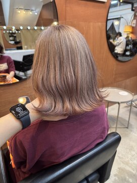 チャプター 問屋町(chapter) ケアブリーチホワイトピンクミルクティーベージュカラー韓国ヘア