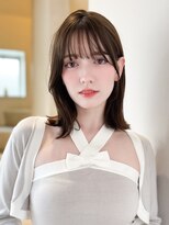 レア 表参道(L'ea)&nbsp;黒髪クラゲヘアーオリーブグレー小顔ココアベージュ