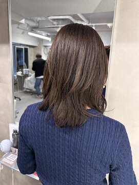 アヴァンス 西田辺(AVANCE.) ミディアムレイヤー/オリーブベージュ/髪質改善【西田辺阿倍野】