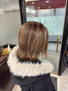 アイズ 本厚木(AIZU) アンブレラカラー　ミルクティー