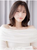 ダークアッシュくびれミディアムレイヤーカットZ上尾30代40代