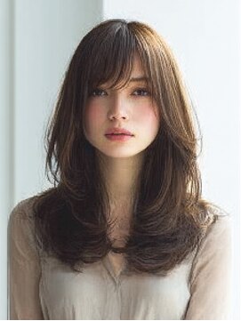 ダル 渋谷/表参道(DAL.) 顔周りカットハッシュカットダークブラウンワンホンレイヤー韓国