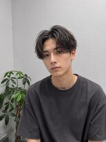 Men's LOOPA【メンズルーパ】三宮/元町/メンズパーマ/曲がる縮毛矯正/眉毛カット&nbsp;センター分け/短髪/ニュアンスパーマ/黒髪/神戸/三宮
