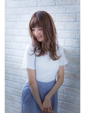 ヘアーアートシフォン 池袋西口店(Hair art chiffon) デザインカラー丸みショート無造作カールボブディイルミナカラー