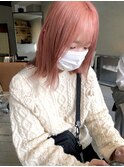 ブリーチ/ピンクカラー&オレンジカラー&ハイトーン&ボブ/城倉