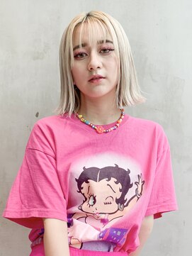 アルバム 銀座(ALBUM GINZA) 外ハネボブ_マッシュショートフェザーバング_8666