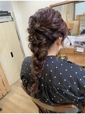 ロングあみおろしアレンジ　【ヘアセット/ヘアメイク/袴/立川】
